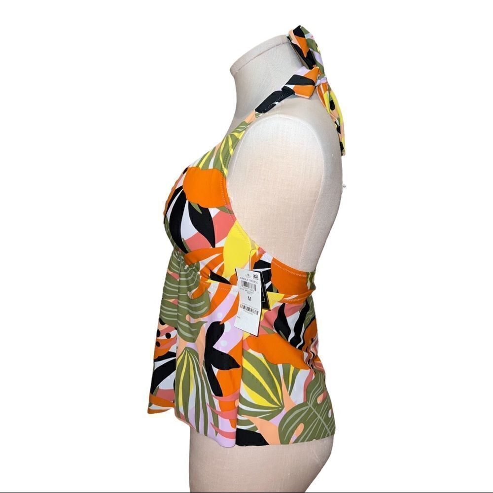 Bar III Tropical-Print Tankini Top Multicolor Floral Medium NWT - Picture 4 of 8